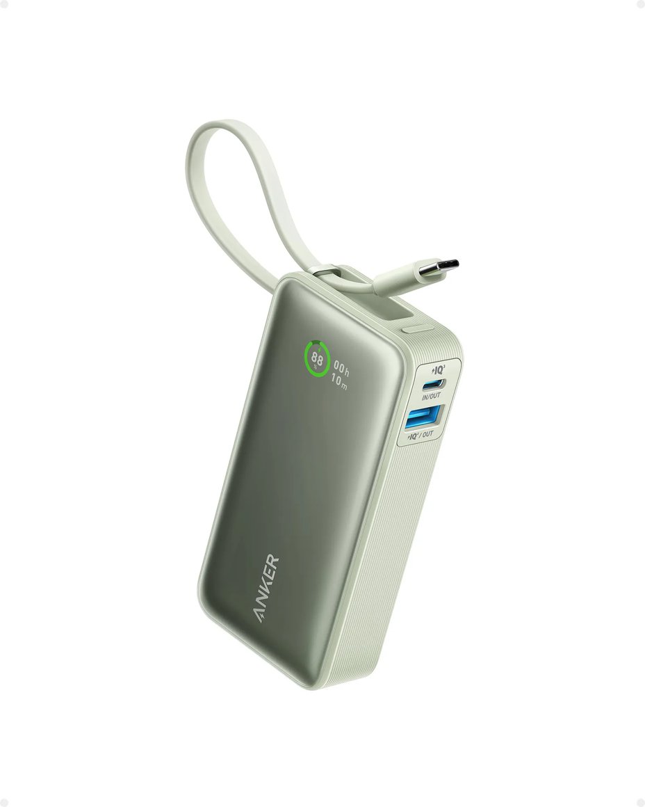 Image of Anker 545 Nano 10K 30W ferðarafhlaða græn
