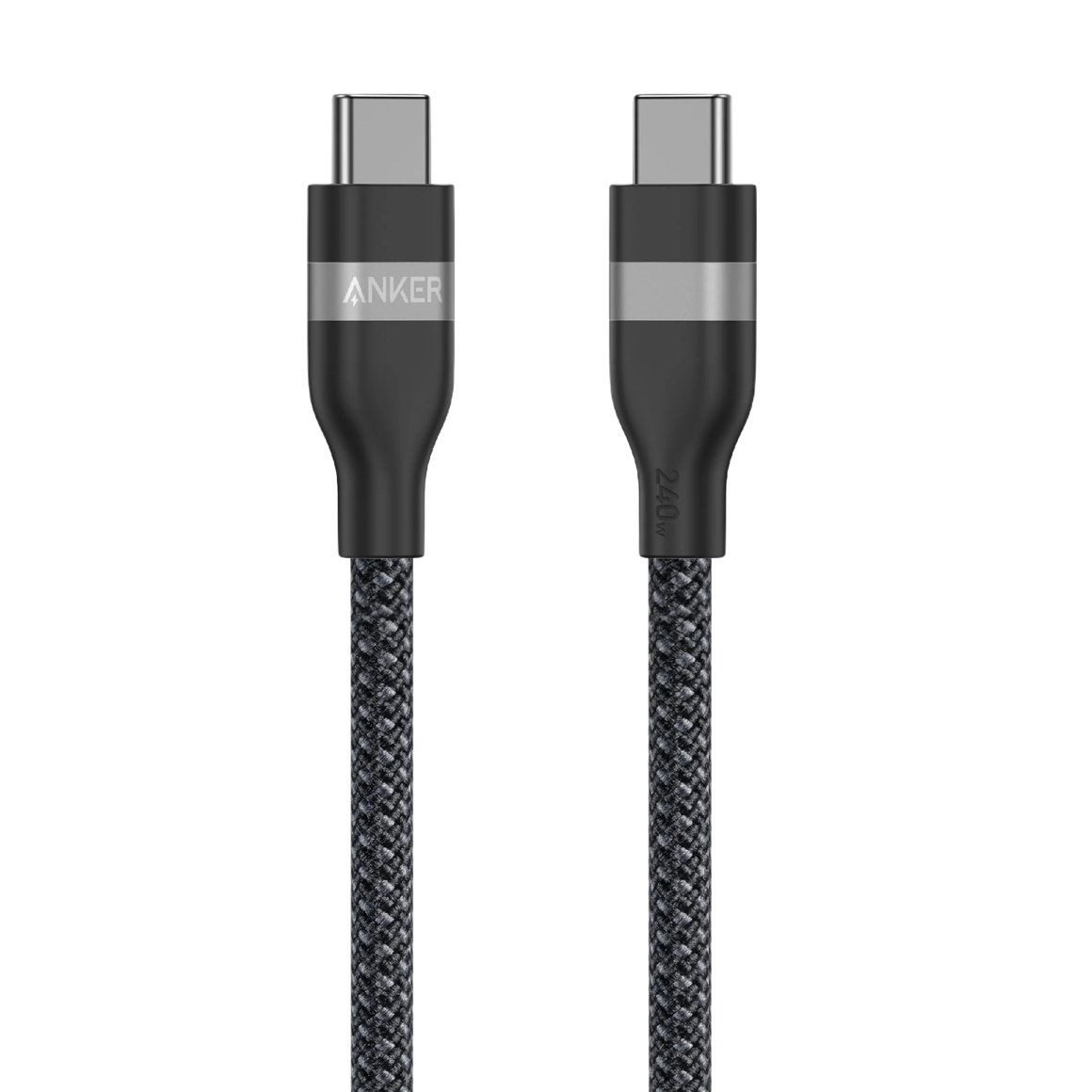Anker USB-C í C 240W ofinn kapall 0,9m svartur