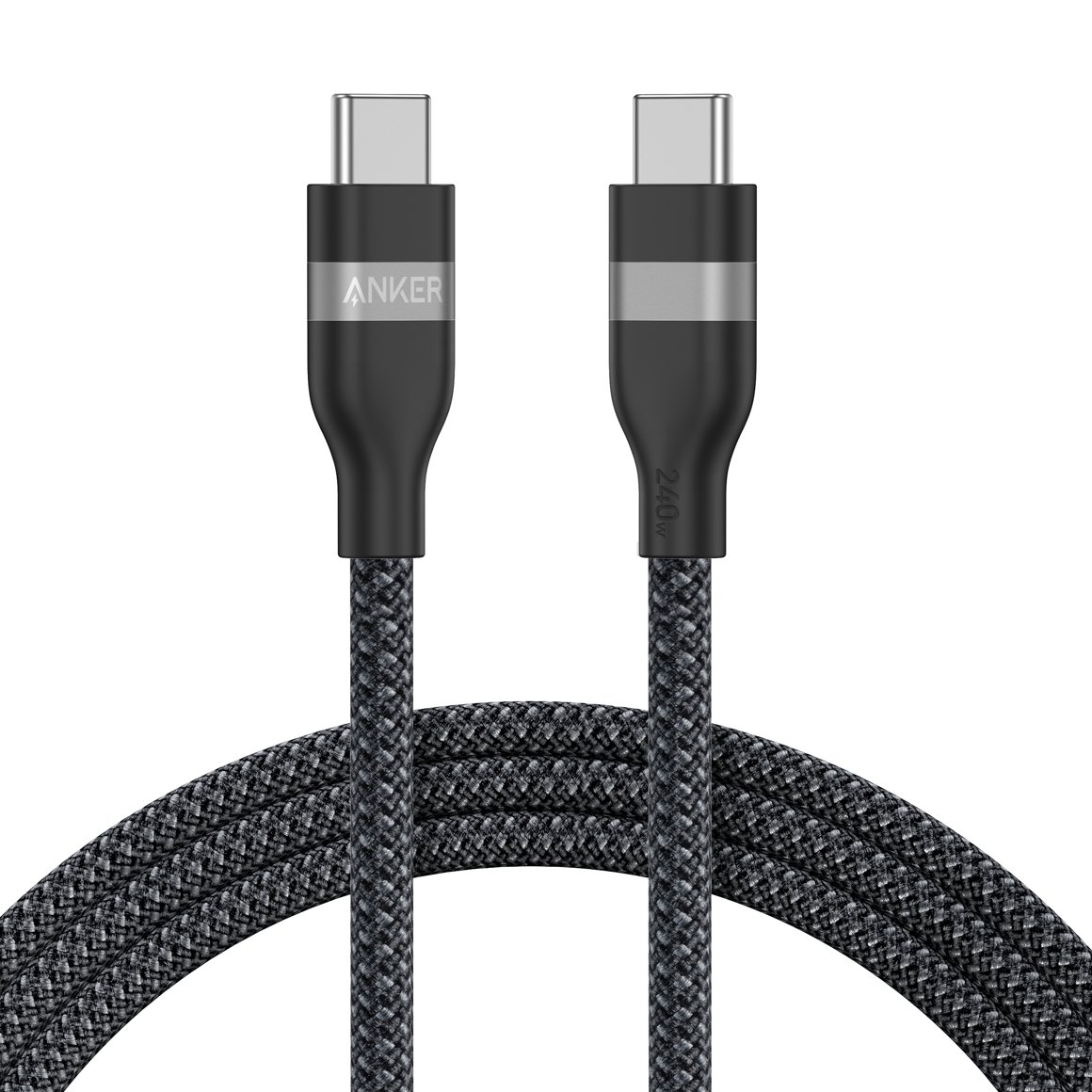 Image of Anker USB-C í C 240W ofinn kapall 1,8m svartur