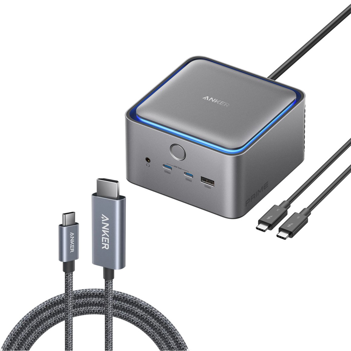 Image of Anker Prime Thunderbolt 5 14 í 1 tengikví m/USB-C í HDMI kapli