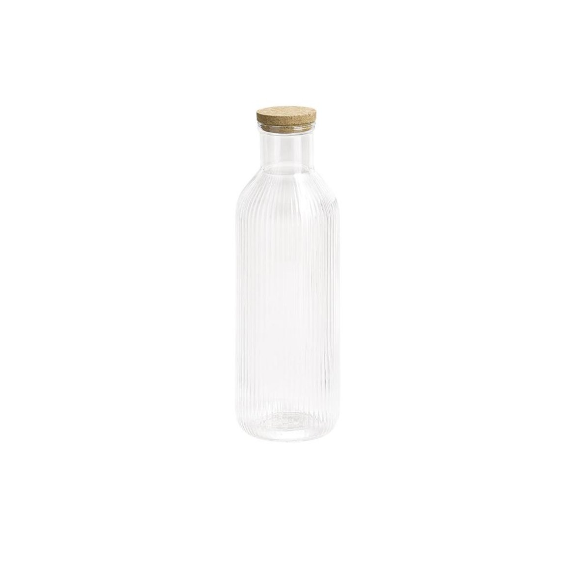 Image of APS Karafla gler 1ltr h:27cm með korktappa Lines