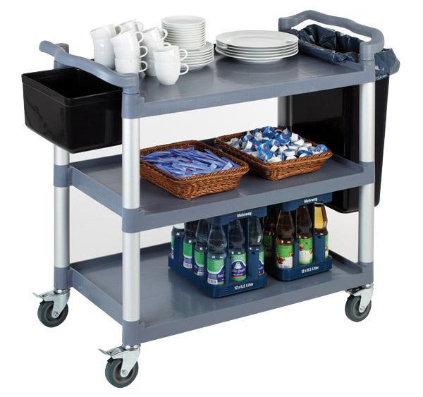 Image of APS Vagn plast á hjólum 3 hæðir 108x50 H:96 blár