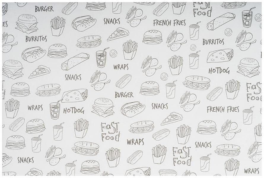 Image of APS Einnota pappír fyrir mat m.myndum 500stk