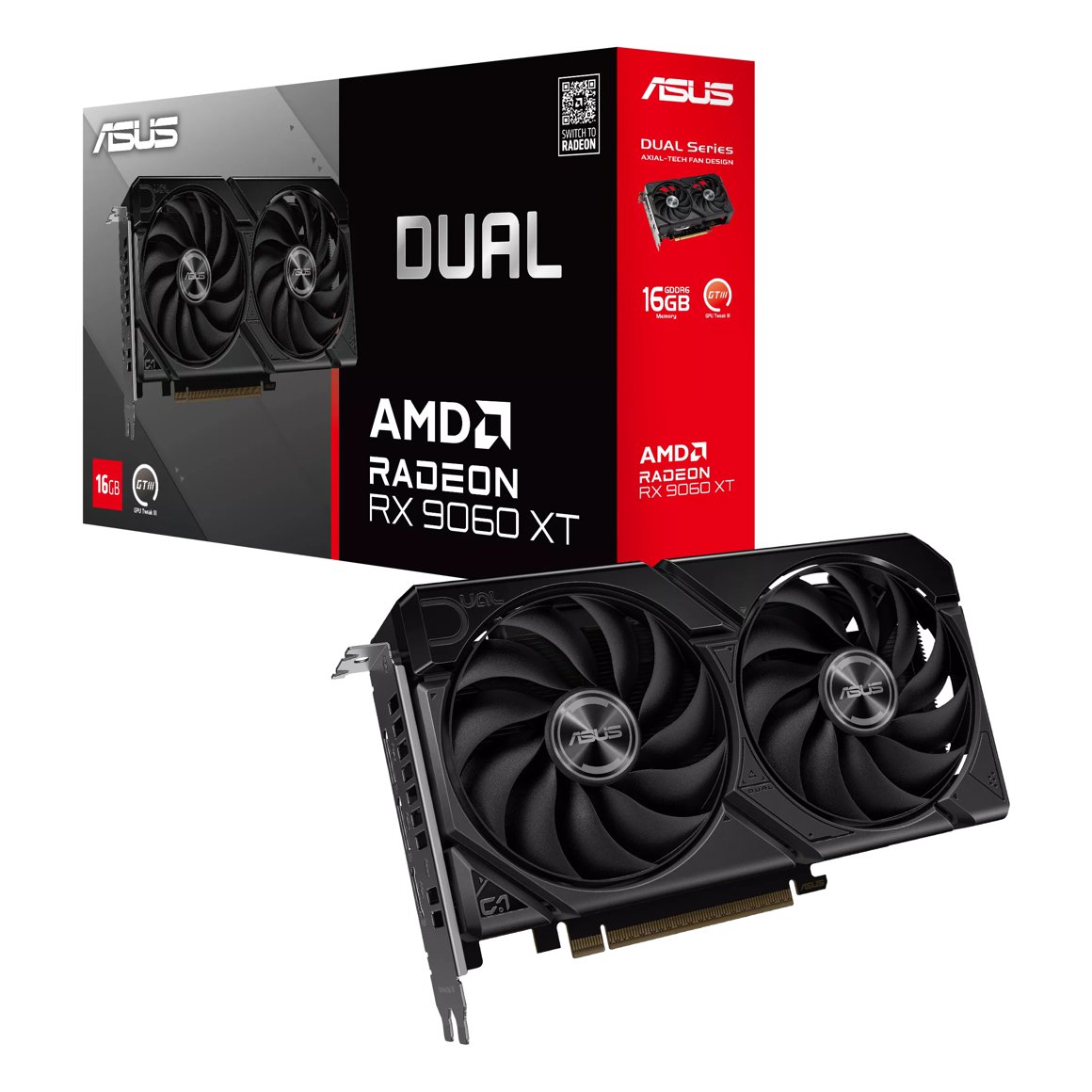 Image of Asus Dual RX9060 XT 16GB skjákort