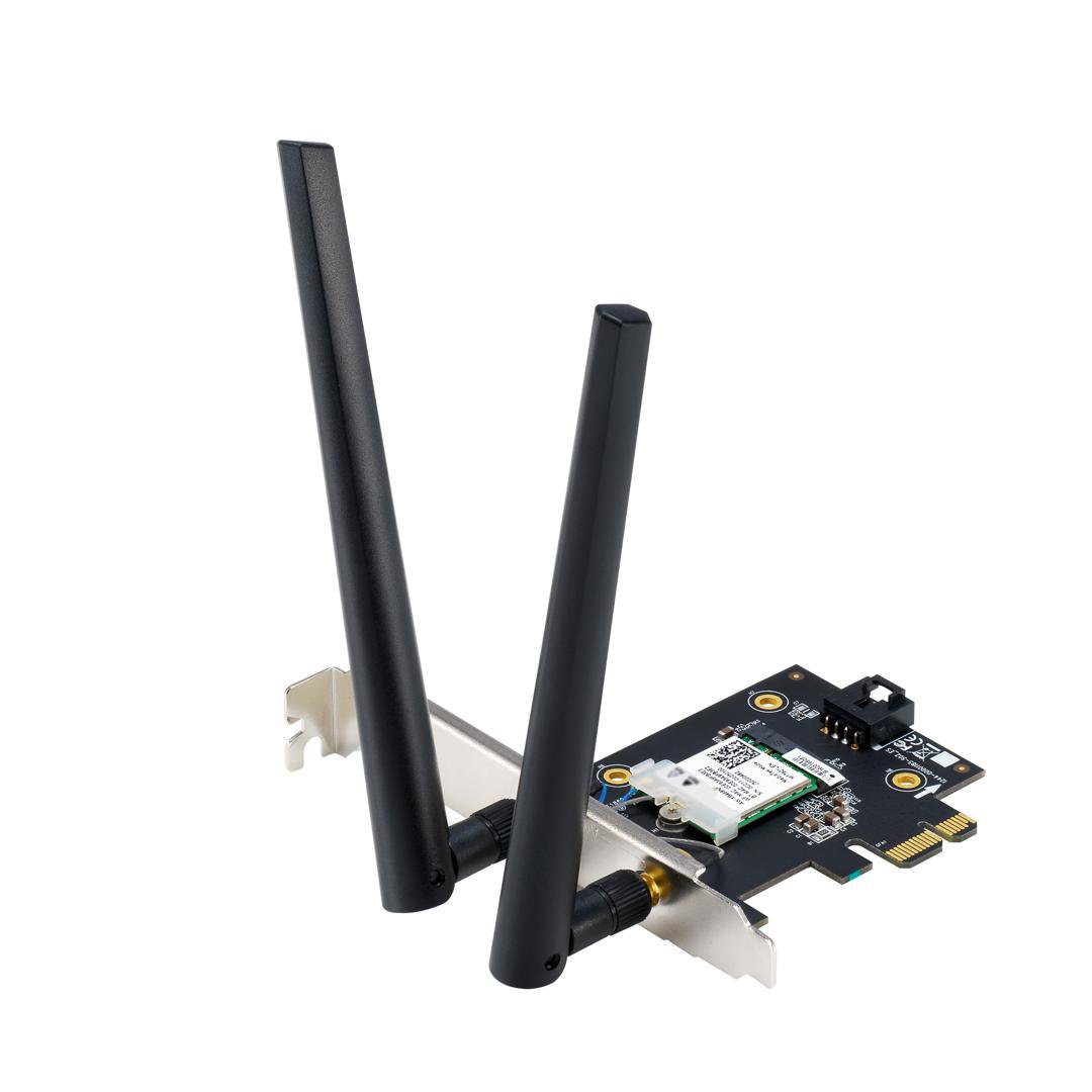 Image of Asus WiFi 7 PCI-E þráðlaust netkort, BE6500 og Bluetooth 5.4