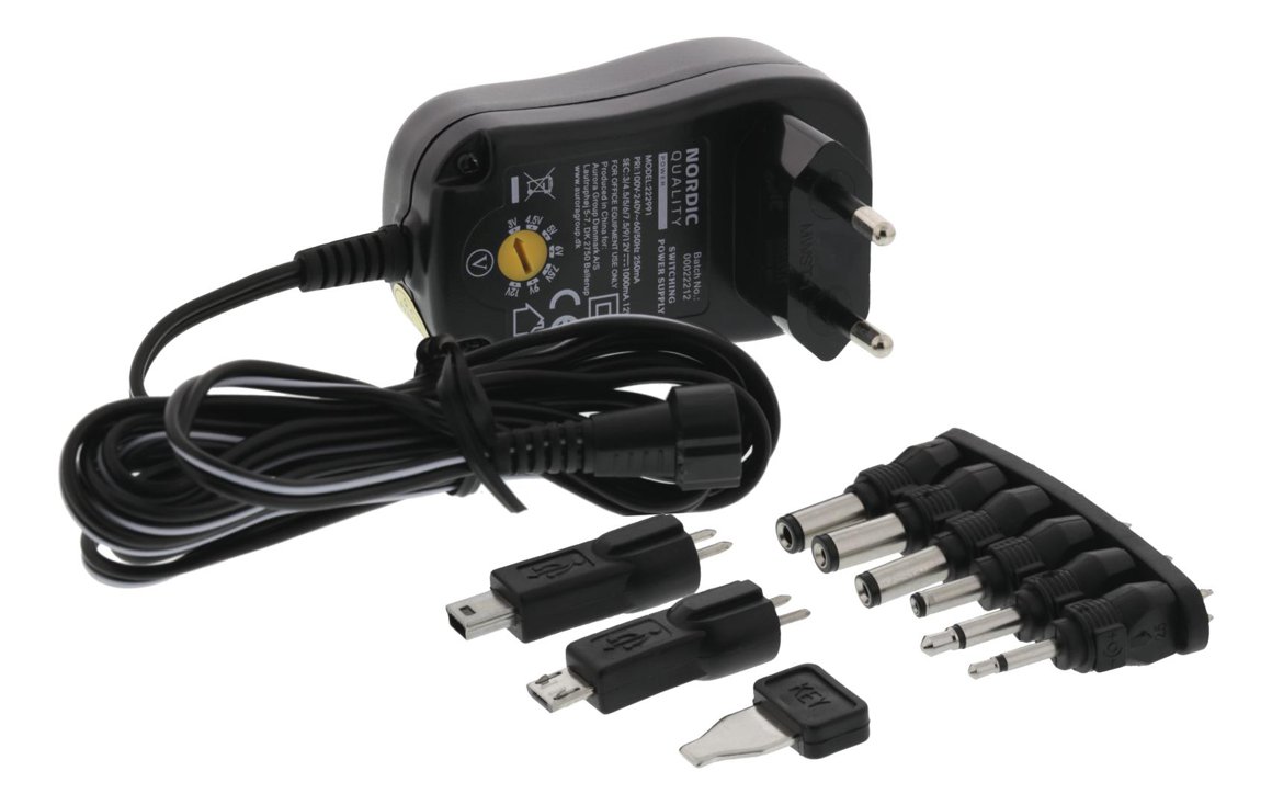 Aurora Spennubr. 3-12V 1000mA 8 mögul