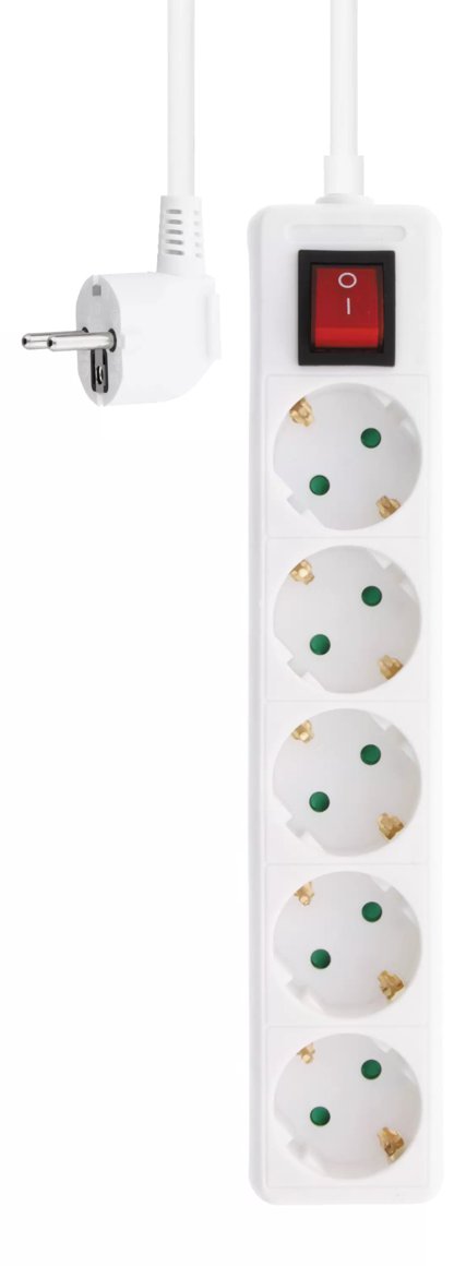 Image of Aurora Rafmagns 5 tengla Fjöltengi með rofa - 3,0m