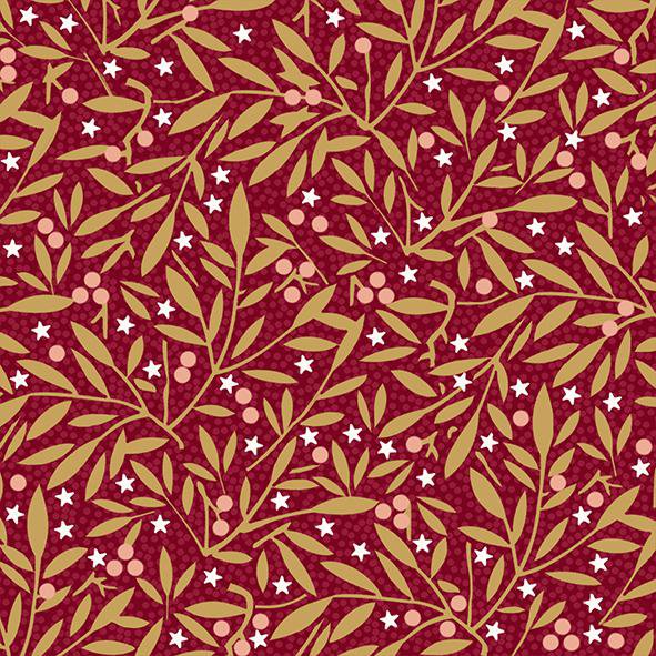 Image of Braun Company Servíettur 3laga 20stk 25x25cm Leaves berrie rub