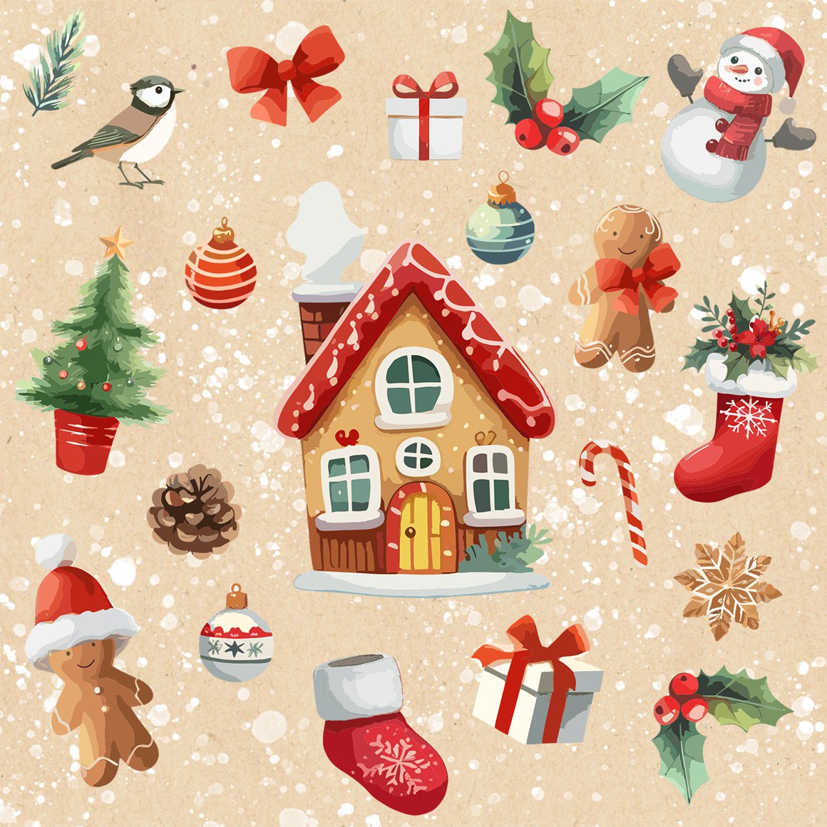 Image of Braun Company Servíettur 3laga 20stk 25x25cm My Little house