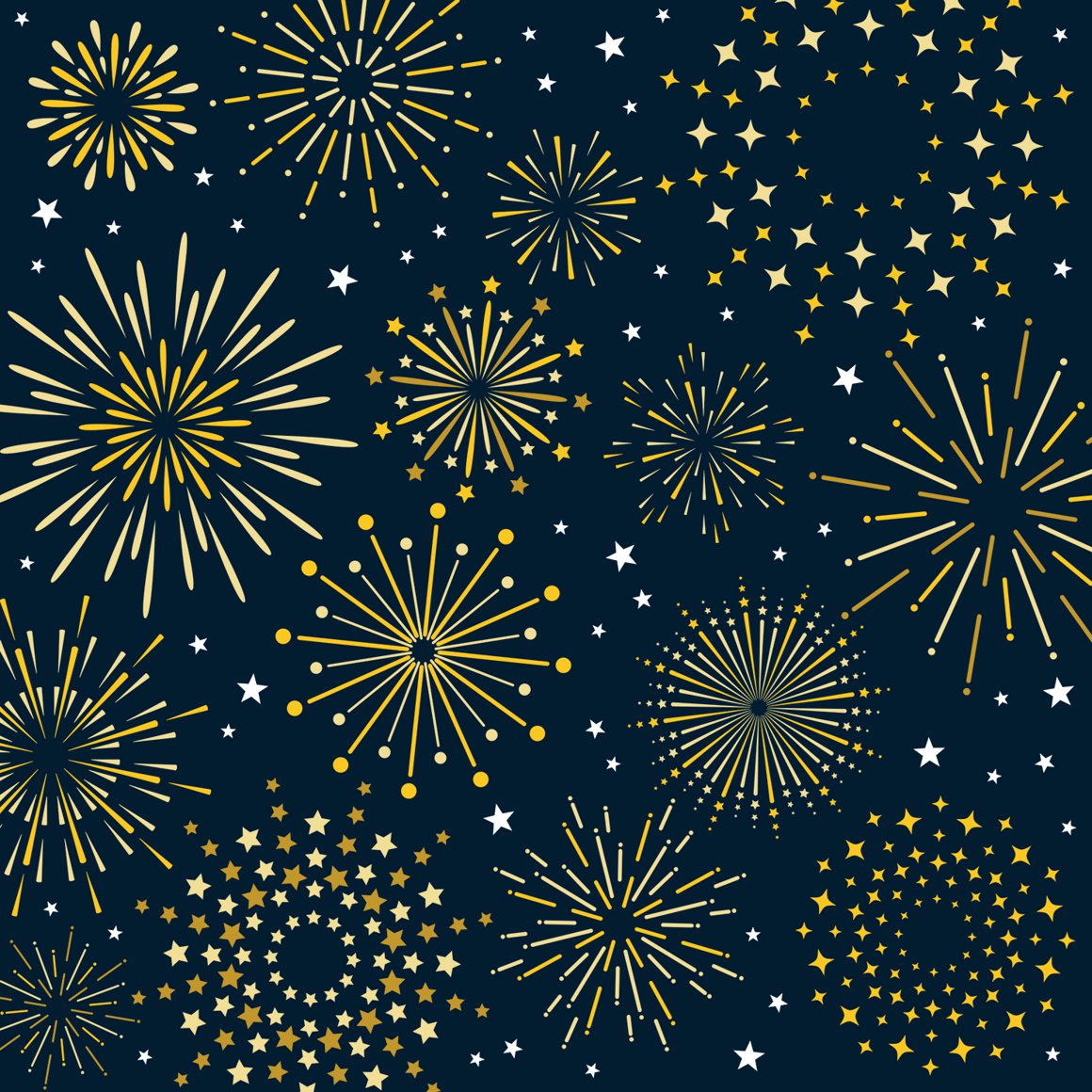 Image of Braun Company Servíettur 3laga 20stk 25x25cm Firework midnight