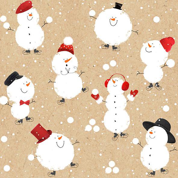 Image of Braun Company Servíettur 3laga 20stk 33x33cm Winter Fun