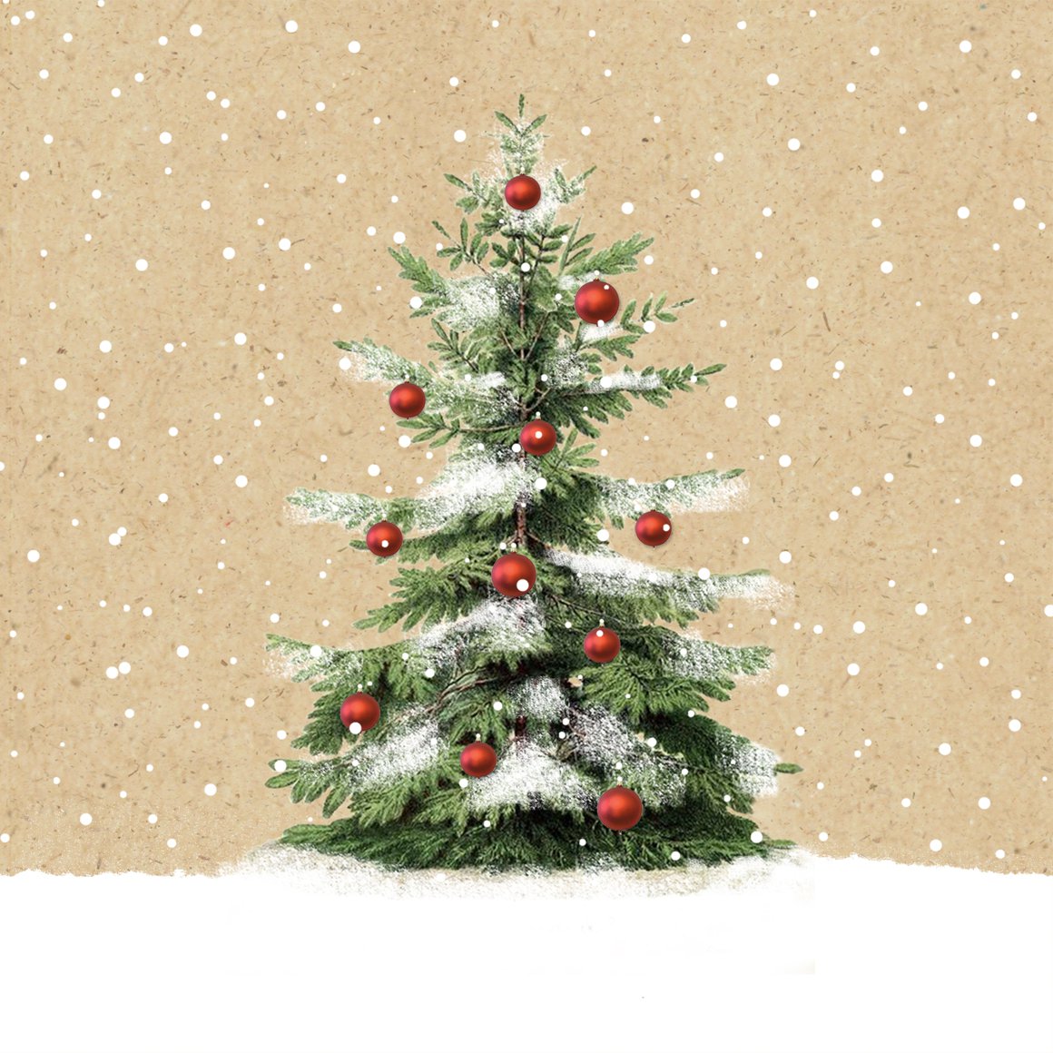 Image of Braun Company Servíettur 3laga 20stk 33x33cm My Christmas tree