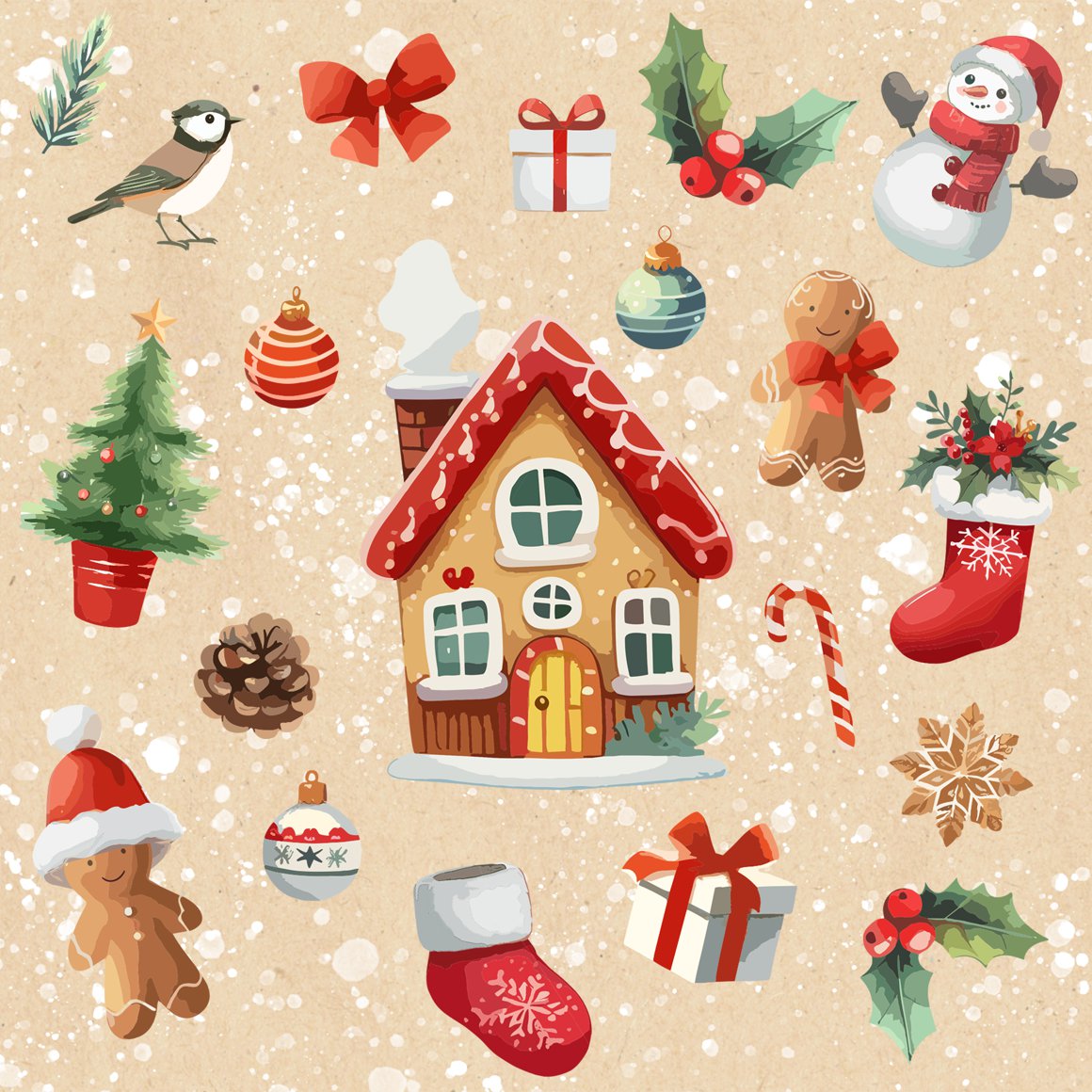 Image of Braun Company Servíettur 3laga 20stk 33x33cm My little houses
