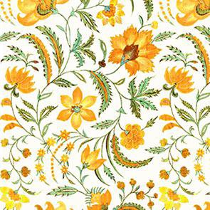 Image of Braun Company Servíettur 3laga 20stk 33x33cm Paisley Flower oran