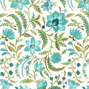 Image of Braun Company Servíettur 3laga 20stk 33x33cm Paisley Flower blue