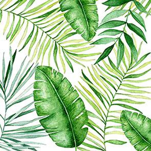 Image of Braun Company Servíettur 3laga 20stk 33x33cm Jungle leaves