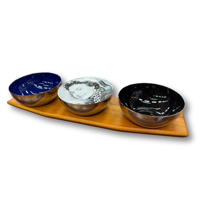 Image of Cathrineholm of Norway Skálar svartar hvítar bláar, s