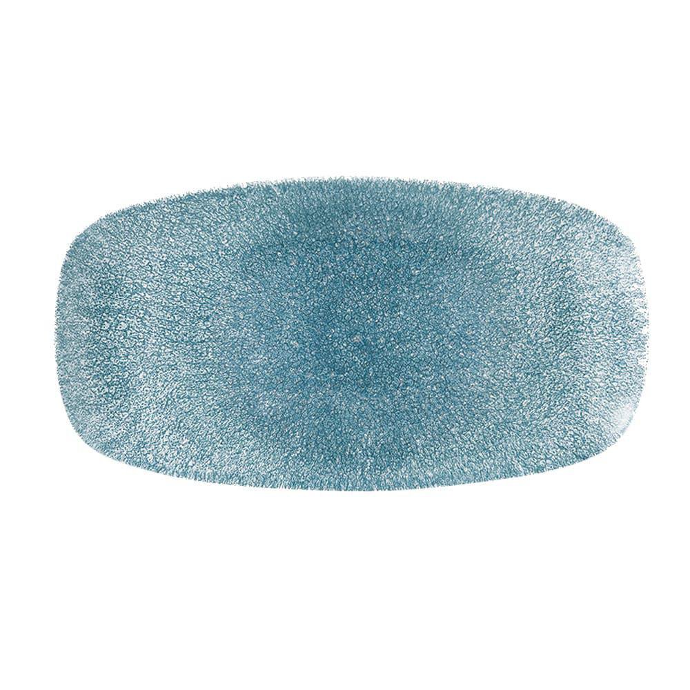 Image of Churchill Diskur oblong 29,8x15,3cm Raku topaz blue