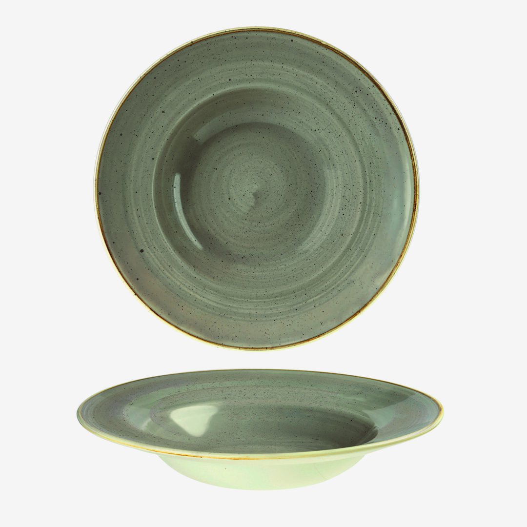 Image of Churchill Diskur djúpur wide rim 24cm Stonecast peppercorn grey