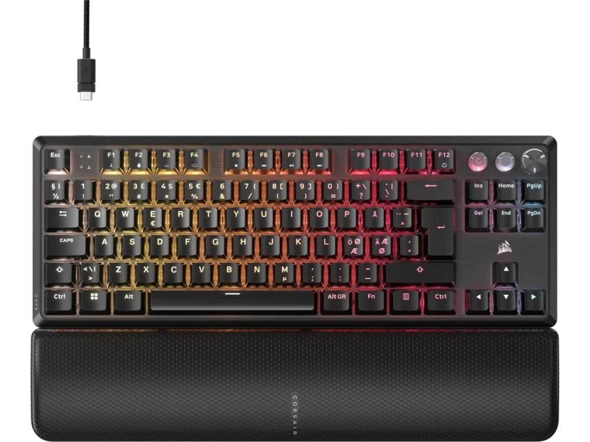 Image of Corsair K70 PRO TKL Tenkeyless Magnetic-Mechanical Gaming Keyboard