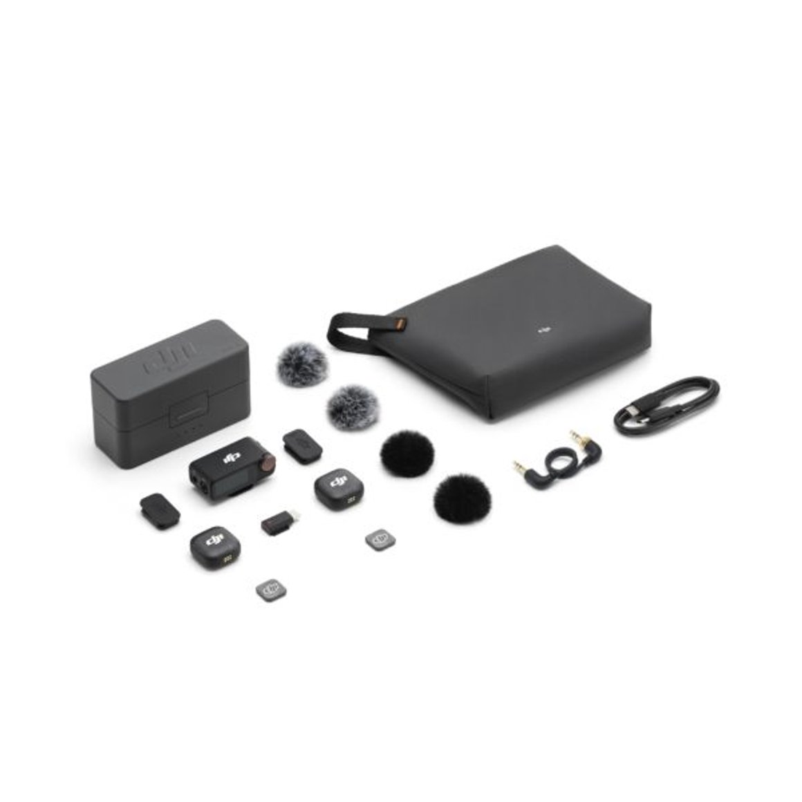 DJI Mic 3 Hljóðnemasett 2 sendar, móttakari og hleðslubox
