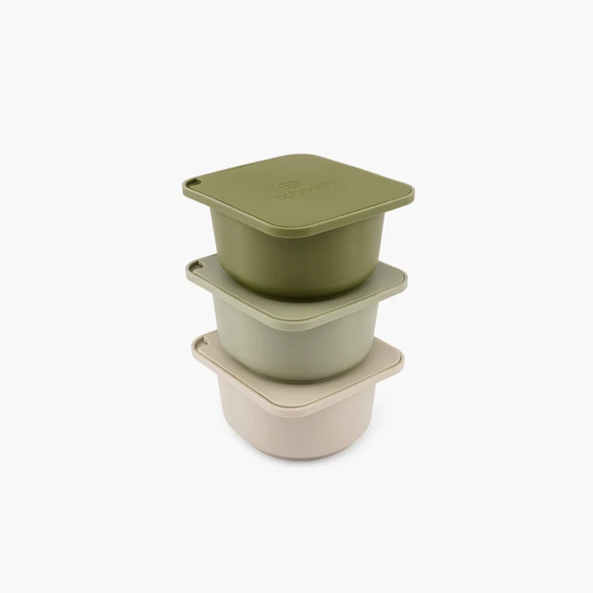 Babadoh Pizzadeigsbox silkon 350 gr 3stk grænt