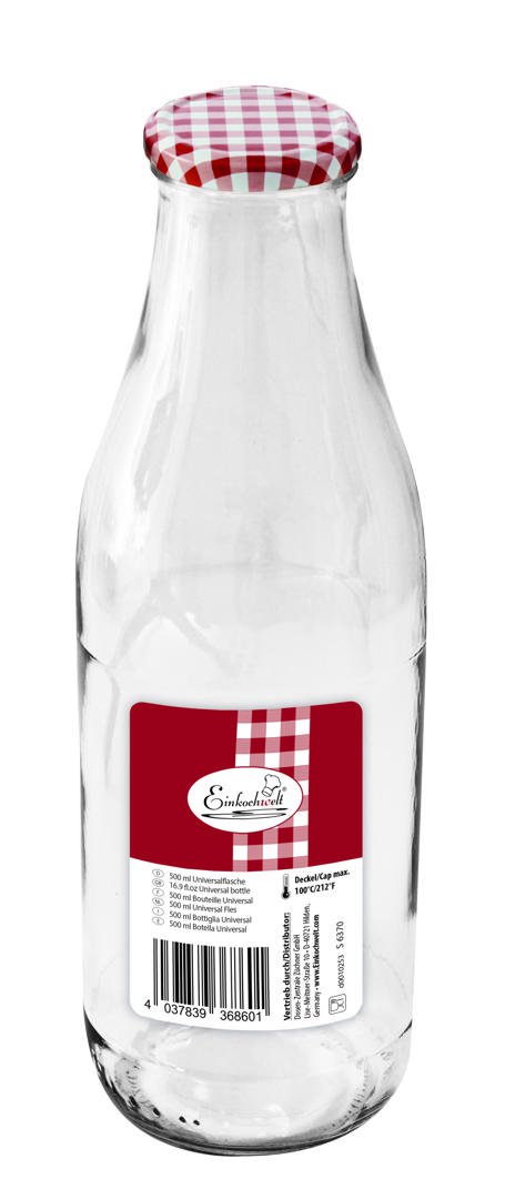 Image of Einkochwelt Flaska 500ml m/skrúfuðum tappa