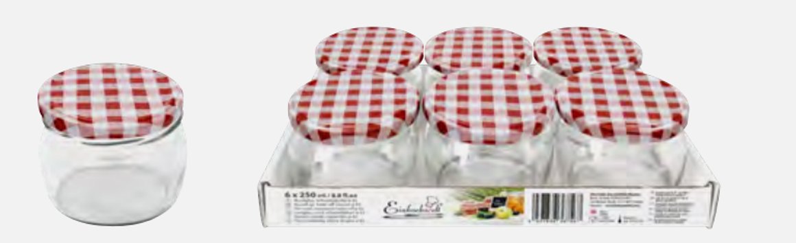 Einkochwelt Krukkur 250ml m/skrúfuðu loki 6stk