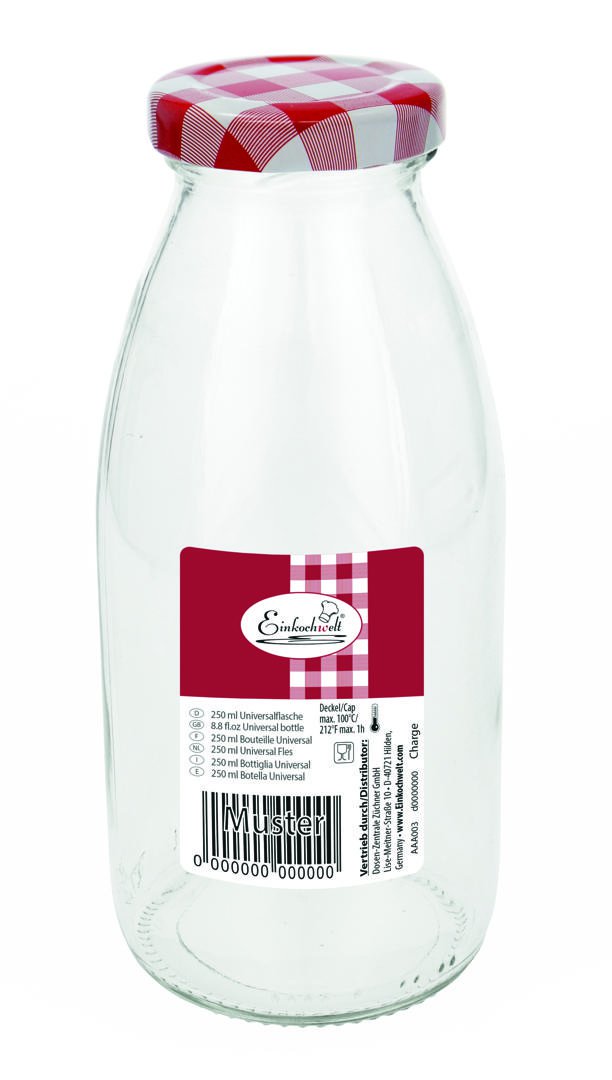 Einkochwelt Flaska 263ml m/skrúfuðum tappa