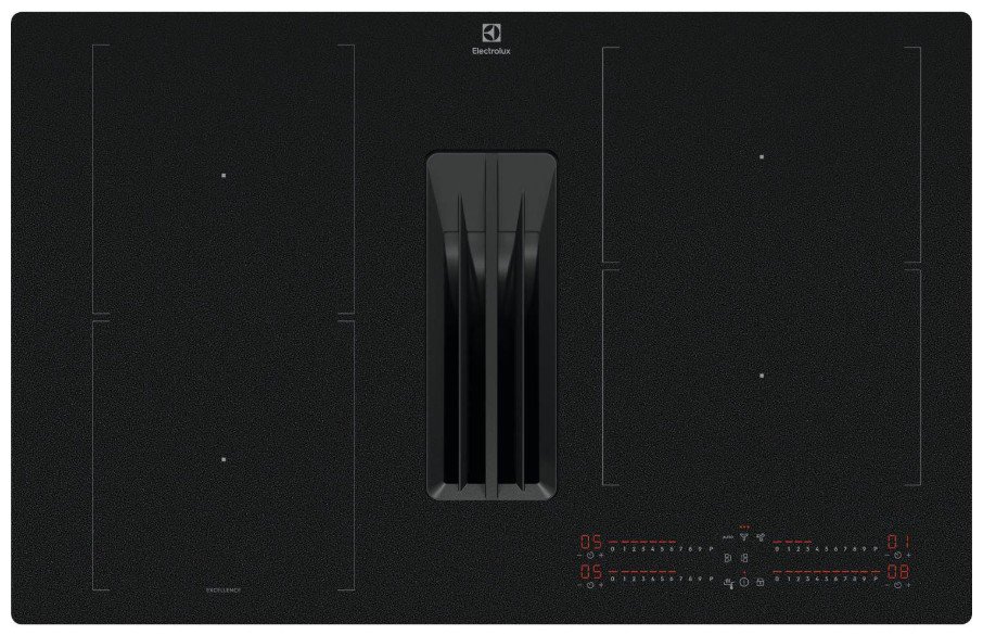 Electrolux Excellence Spanhelluborð með gufugleypi 80cm Excellence SaphirMatt