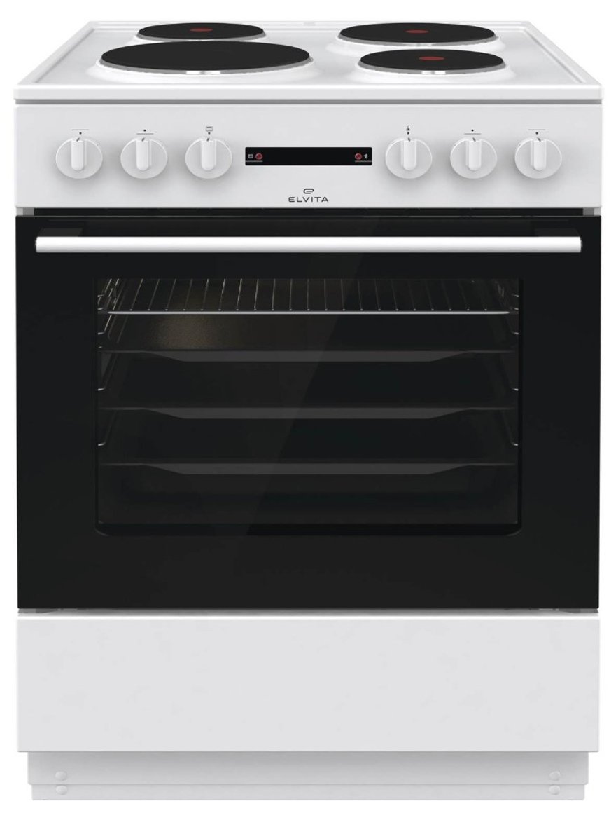 Image of Elvita Eldavél 60cm steyptar hellur hvít