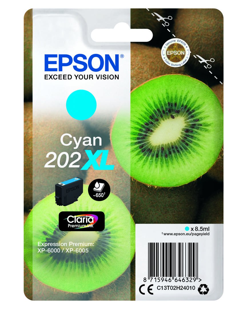 Epson T02H2 Blátt/Cyan blek 8.5 ml