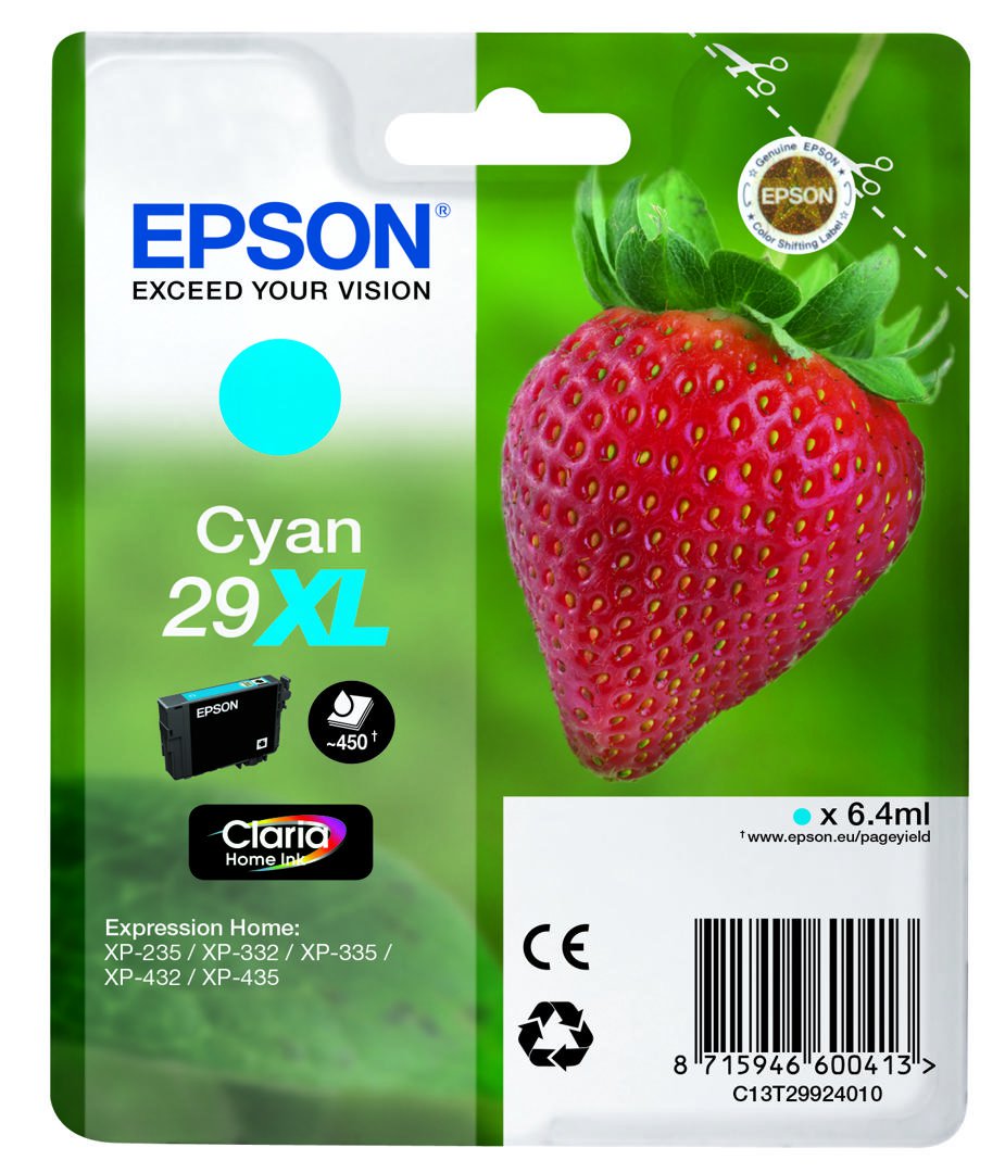 Epson T2992 XL Cyan/Blátt blek 6,4 ml