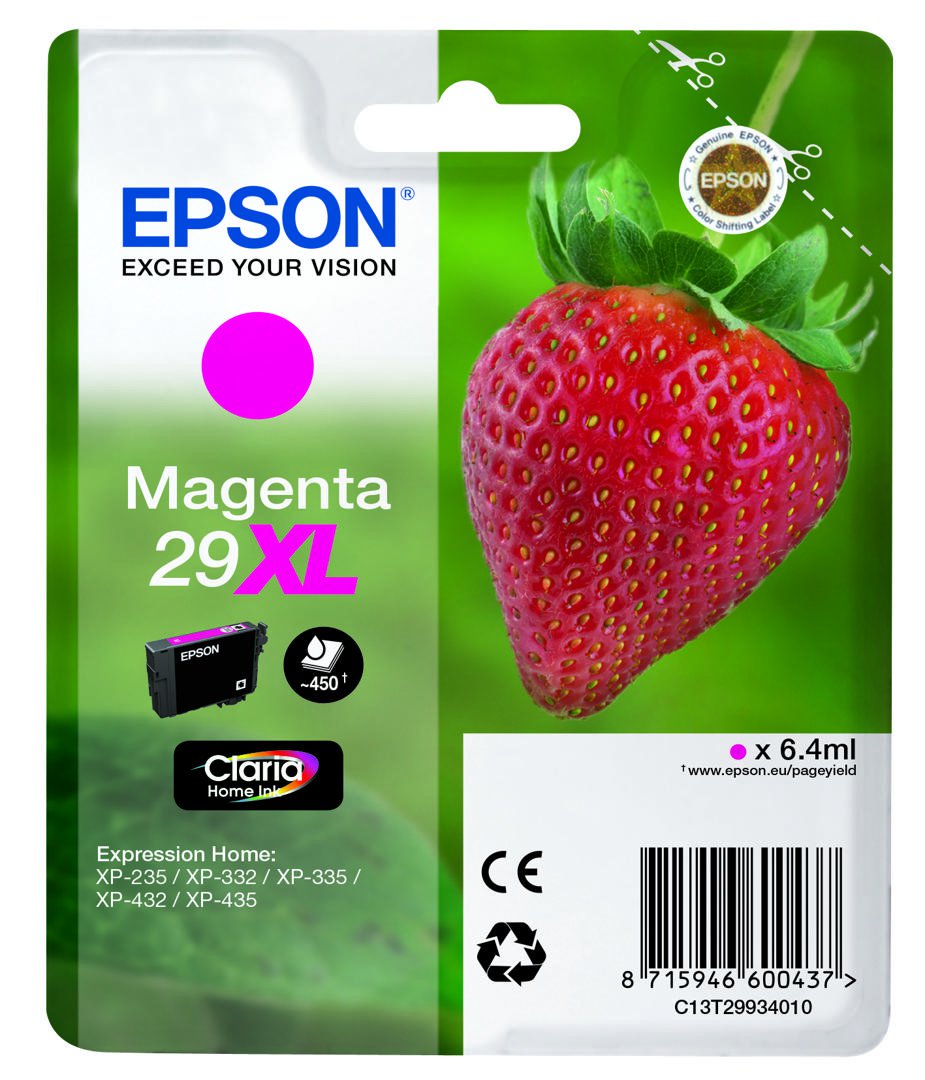 Epson T2993 XL Magenta/Rautt blek 6,4 ml