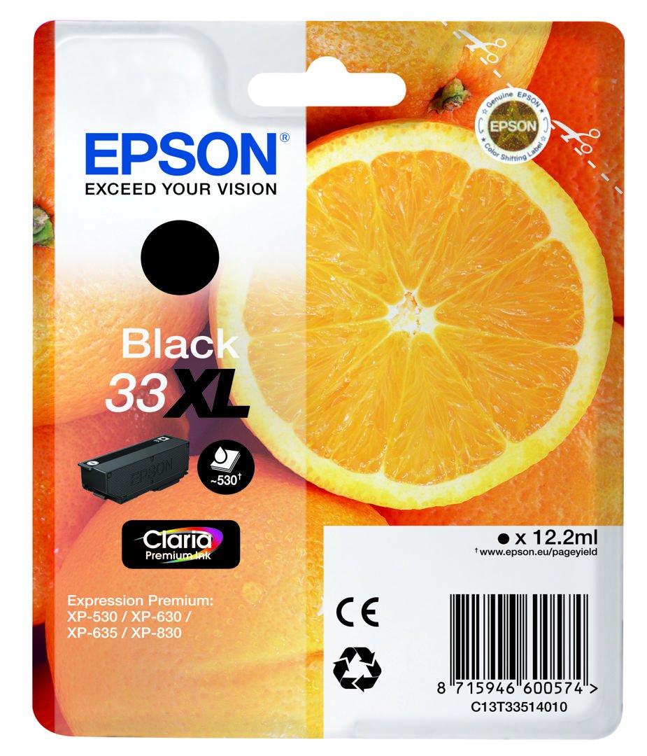 Epson T3351 XL Black/Svart blek 12,1 ml