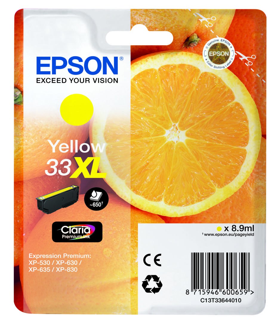 Epson T3364 XL Yellow/Gult blek 8,9 ml