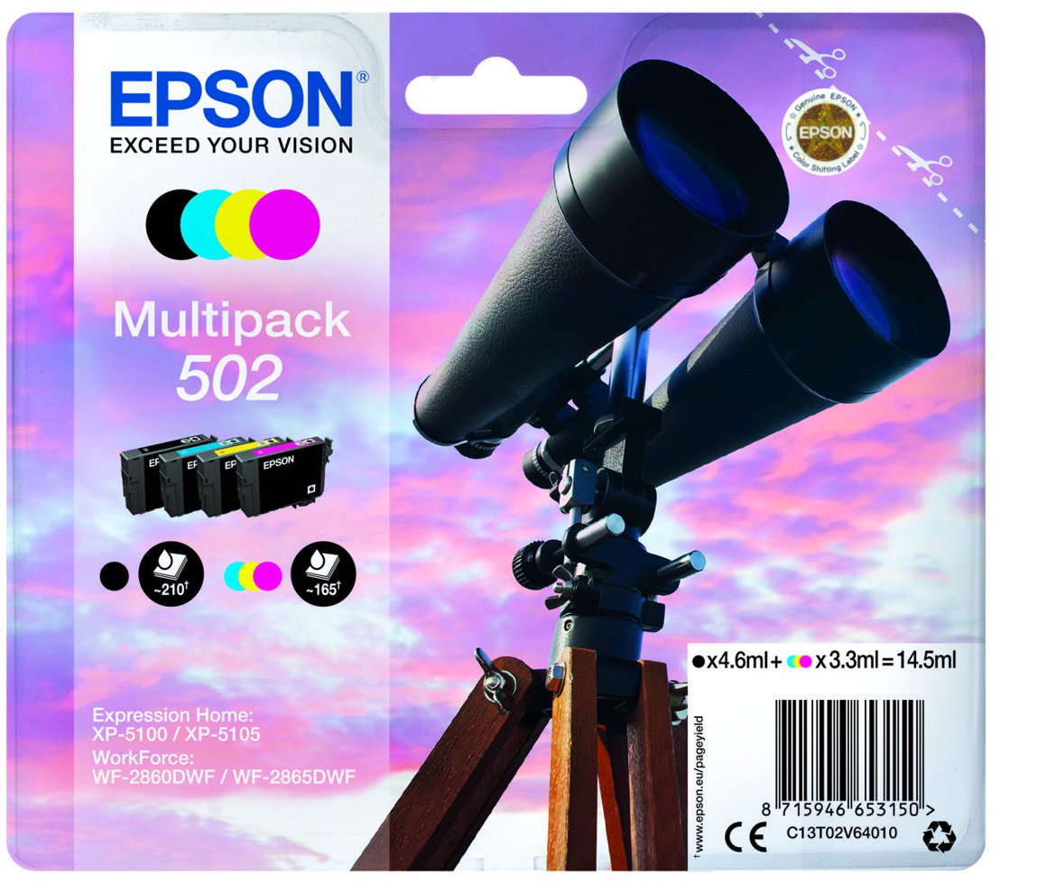 Image of Epson 502 Multi Pack blek