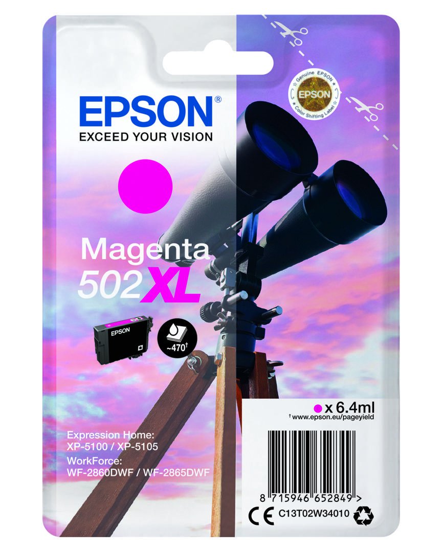 Image of Epson 502 XL Magenta/Rautt6.4ml 470bls