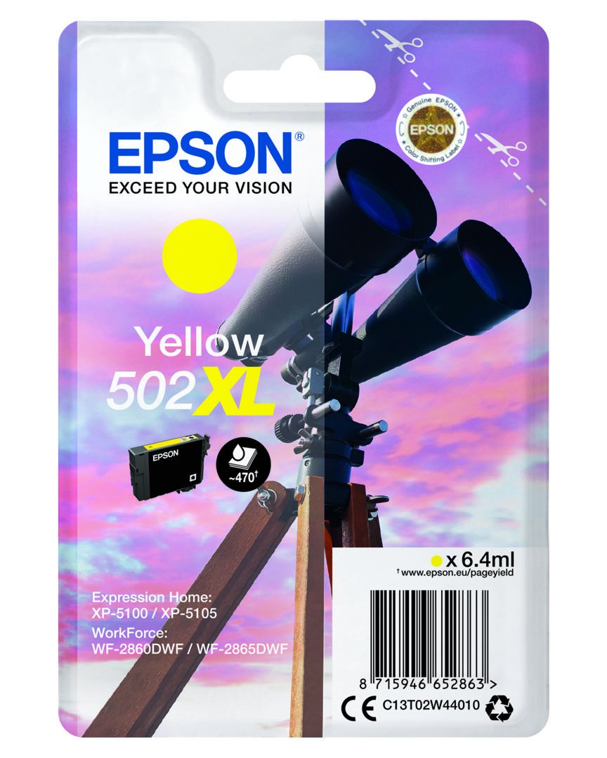 Image of Epson 502 XL Yellow/Gult6.4ml 470bls