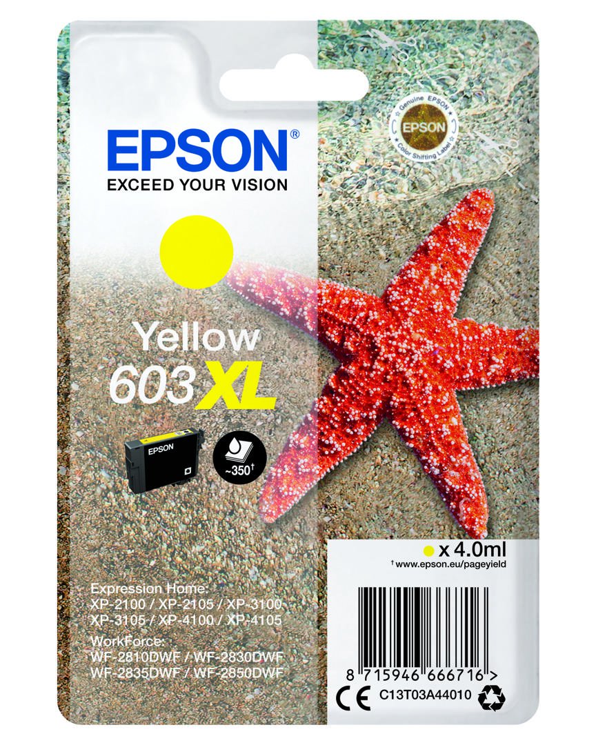 Epson 603XL Yellow blek