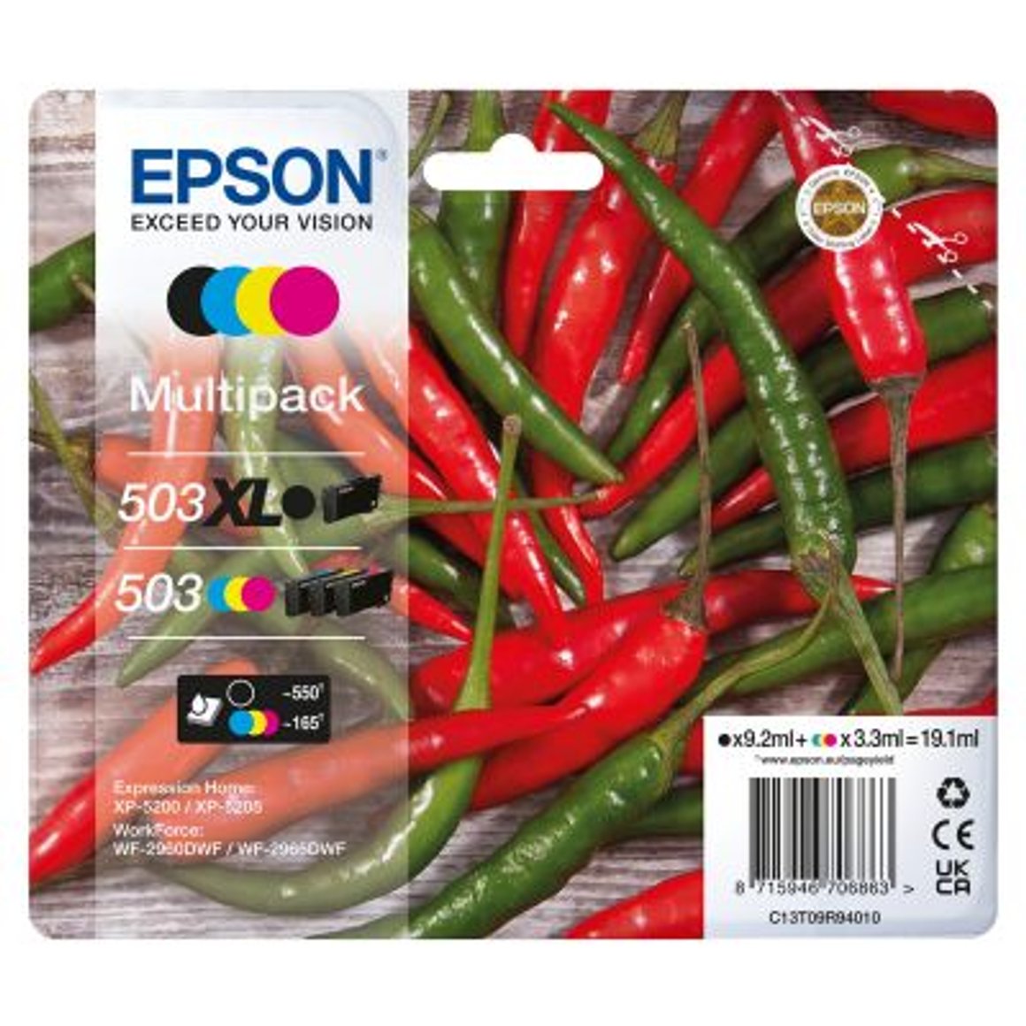 Image of Epson 503XL Multipack blek litlir litir