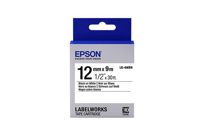 Epson LW LK-4WBN 12mm Std.Blk/White 9m