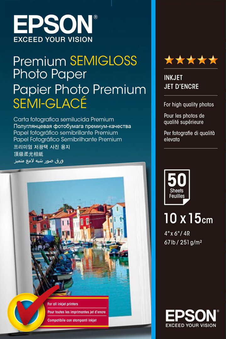 Epson Premium Semi-Gloss Ljósmyndapappír
