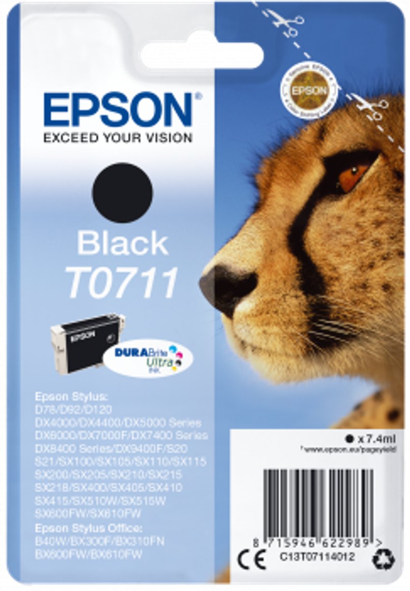 Epson Blek T071x - Blettatígur