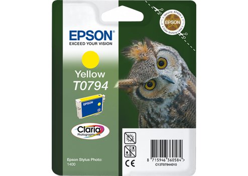 Image of Epson Singlepack Yellow T0794 Claria