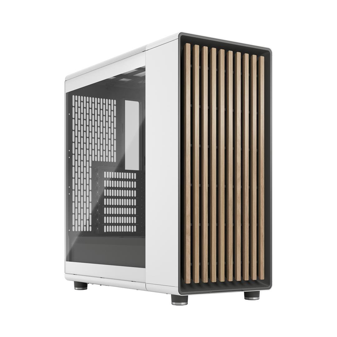 Image of Fractal Design North hvítur með glerhlið