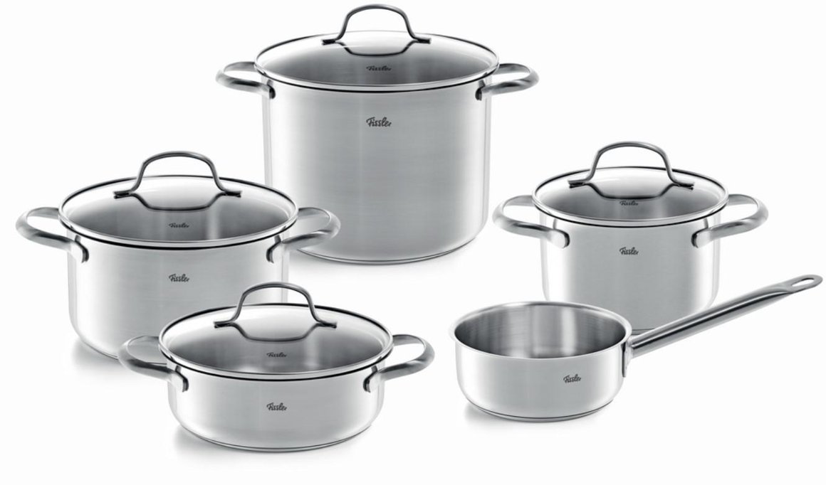 Fissler San Francisco pottasett 5stk með glerlokum