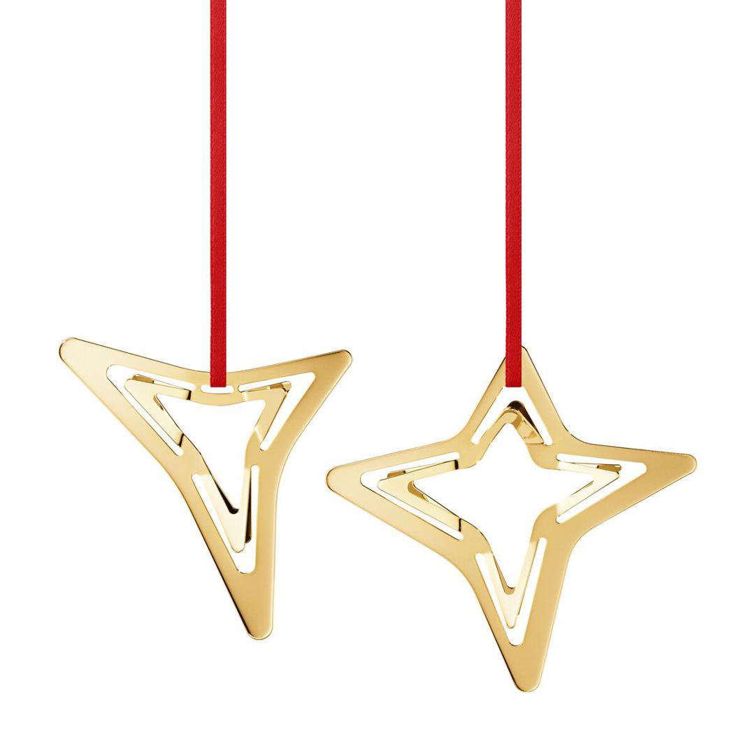 Image of Georg Jensen Jólaóróar litlir 2021 stjörnur gull
