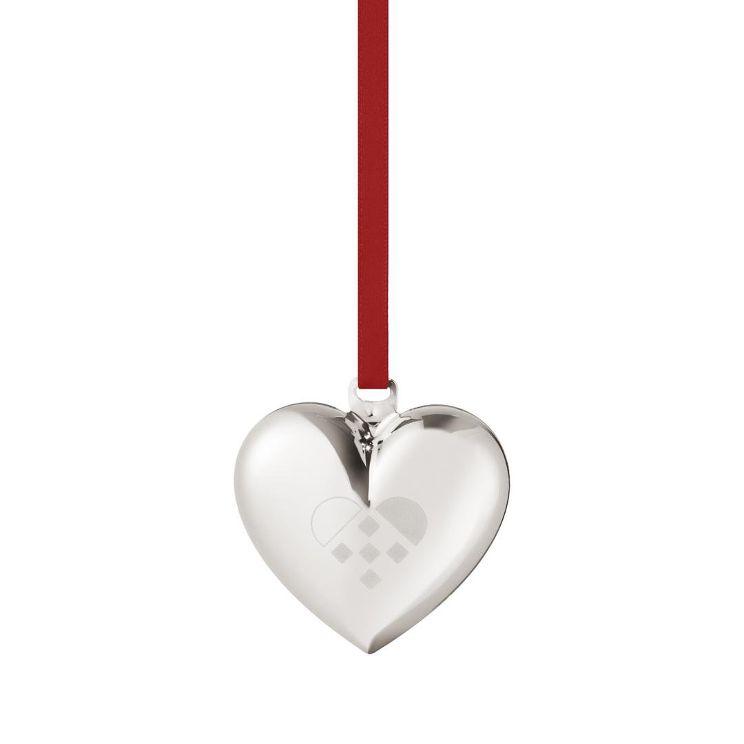 Image of Georg Jensen Hjarta á jólatré 2025 palladium