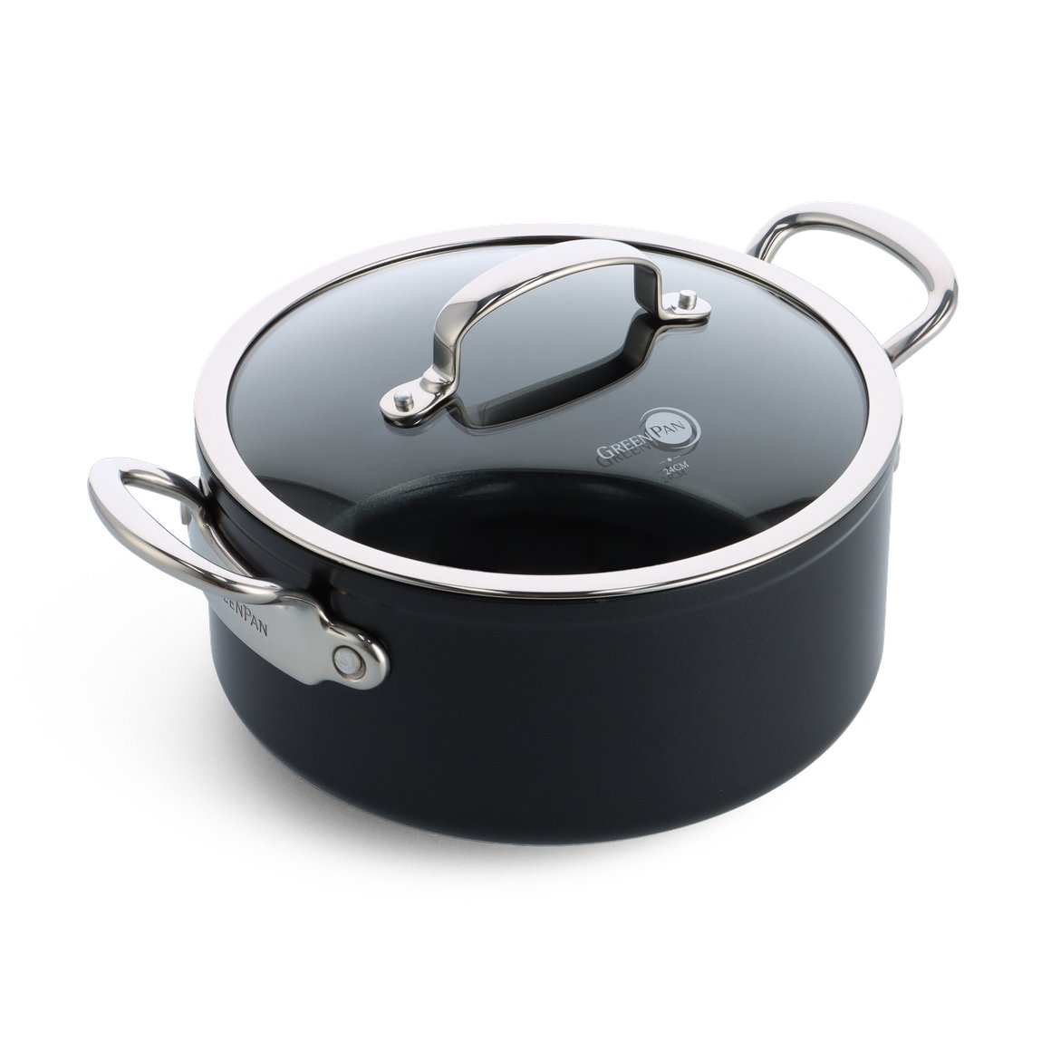 Image of GreenPan Barcelona Pro Pottur 24cm/4,9L með glerloki
